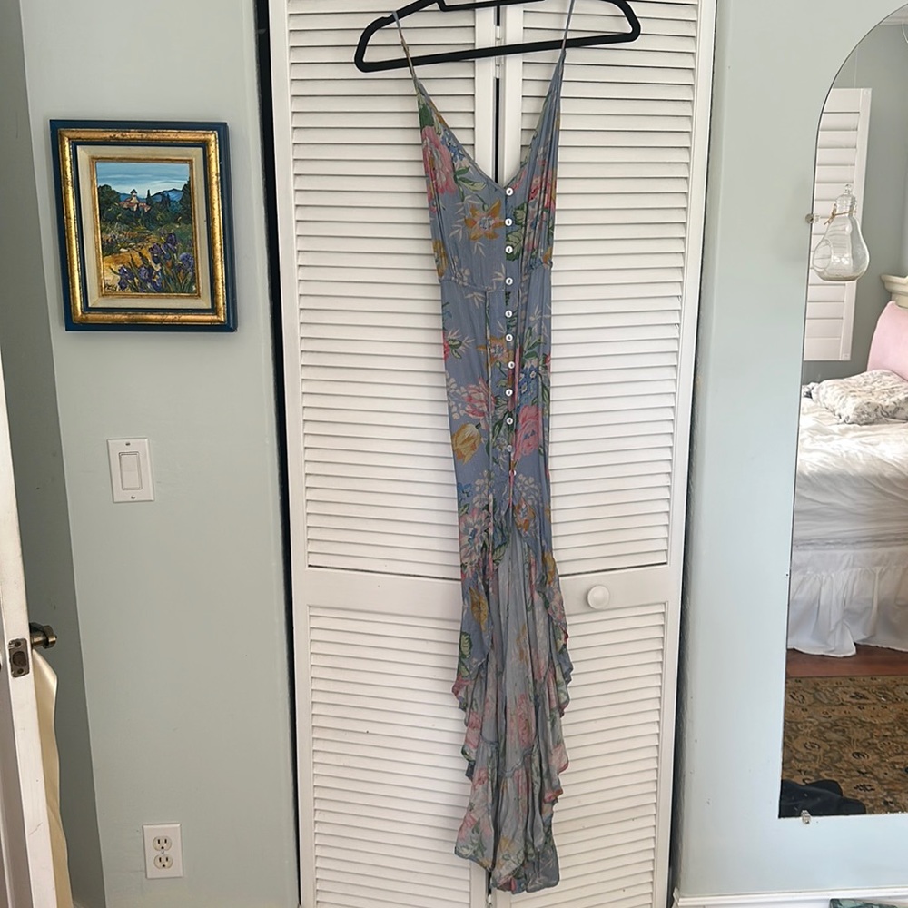 Auguste the label high low dress blue floral